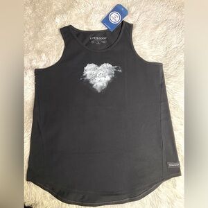 Life Is Good Charcoal Cotton Tank Top